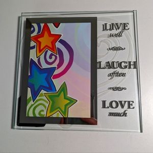 Live Laugh Love Glass Mirror 4x6 Photo Frame